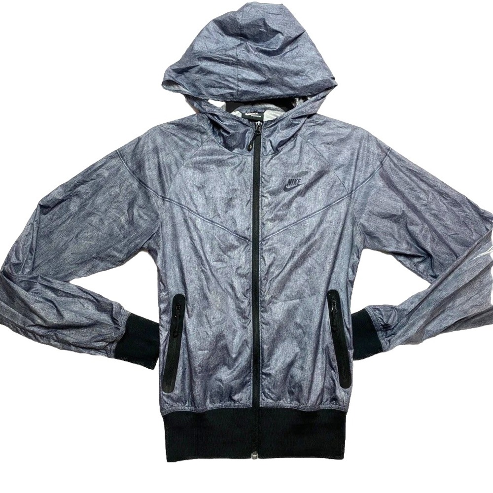 Nike Sportswear Rain Jacket Womens XS Grey Unlined Hoodie
